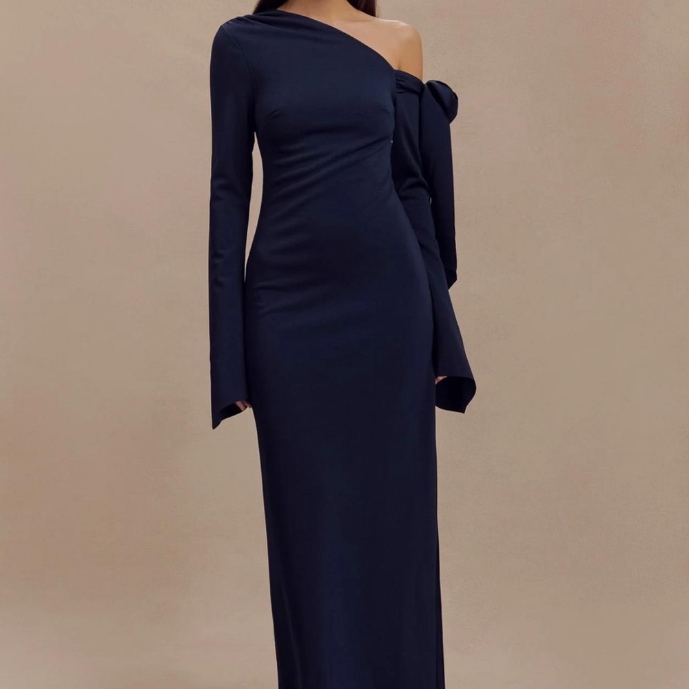 meshki nicola dress navy blue XXS